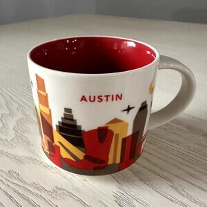 Starbucks 2013 You Are Here Collection Austin Texas, 14 OZ Red